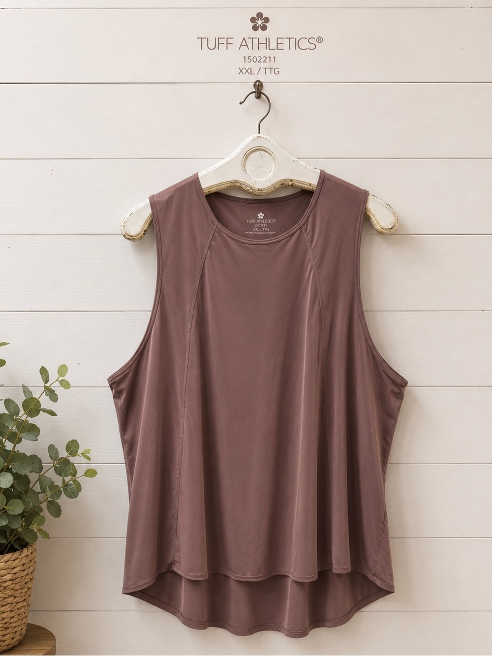TUFF ATHLETICS Mauve Sleeveless Sport Tank XXL